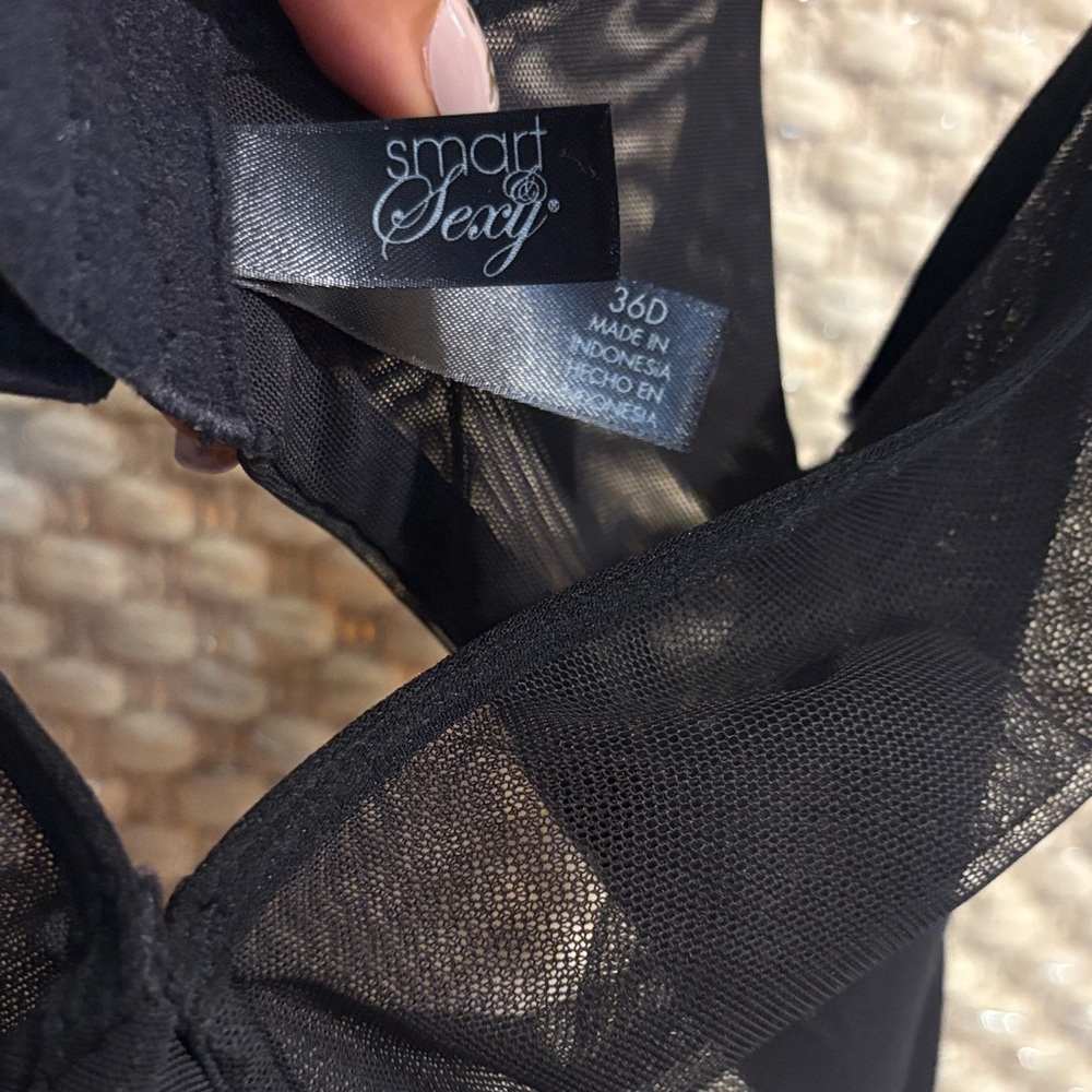 Chic Black Sheer Bra - Picture 6 of 12